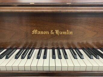 Mason and Hamlin Model A grand piano keys nameplate Mason and Hamlin Model A grand piano keys nameplate