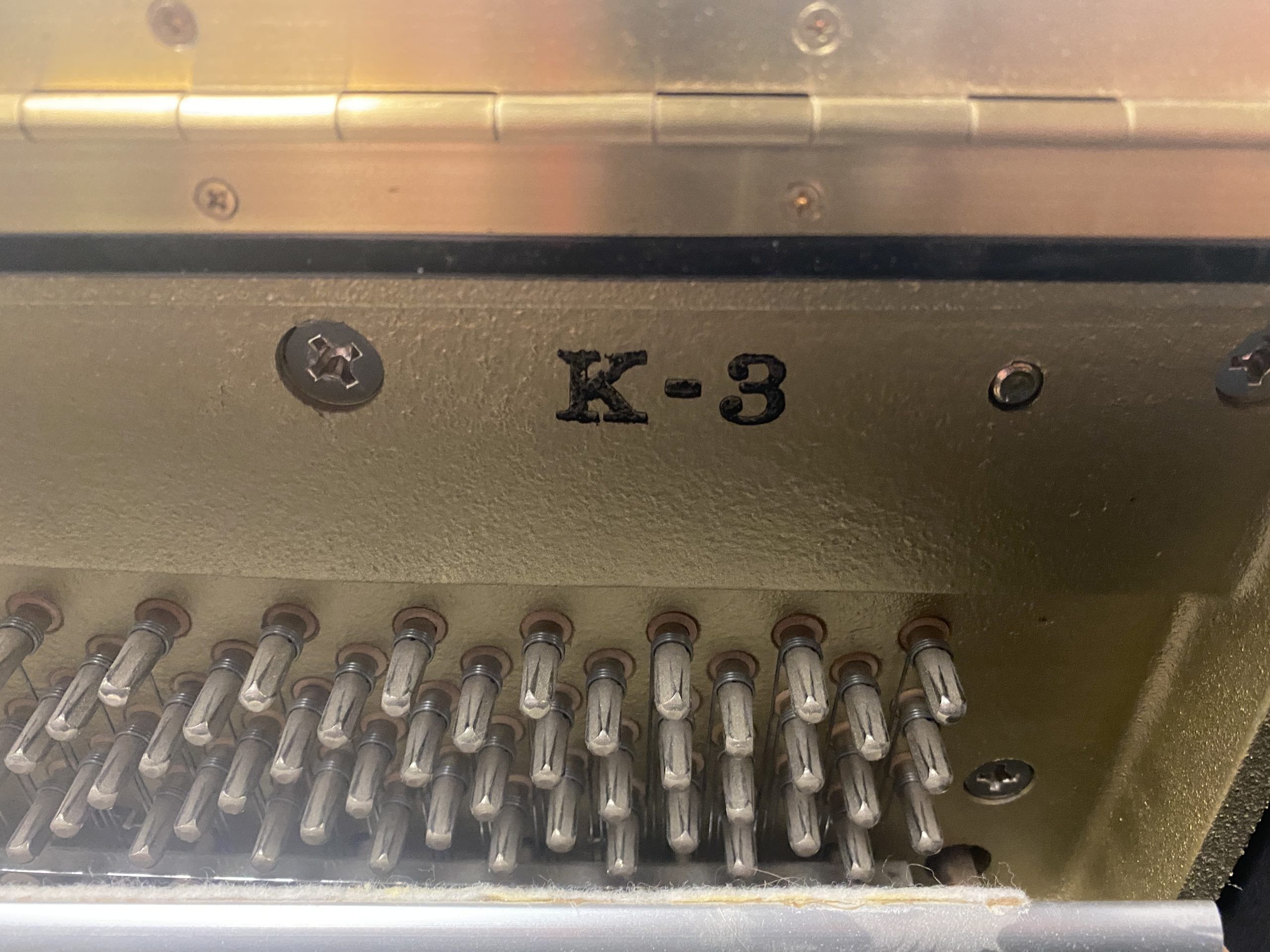 Kawai K3 upright piano right model tuning pins Kawai K3 upright piano right model tuning pins