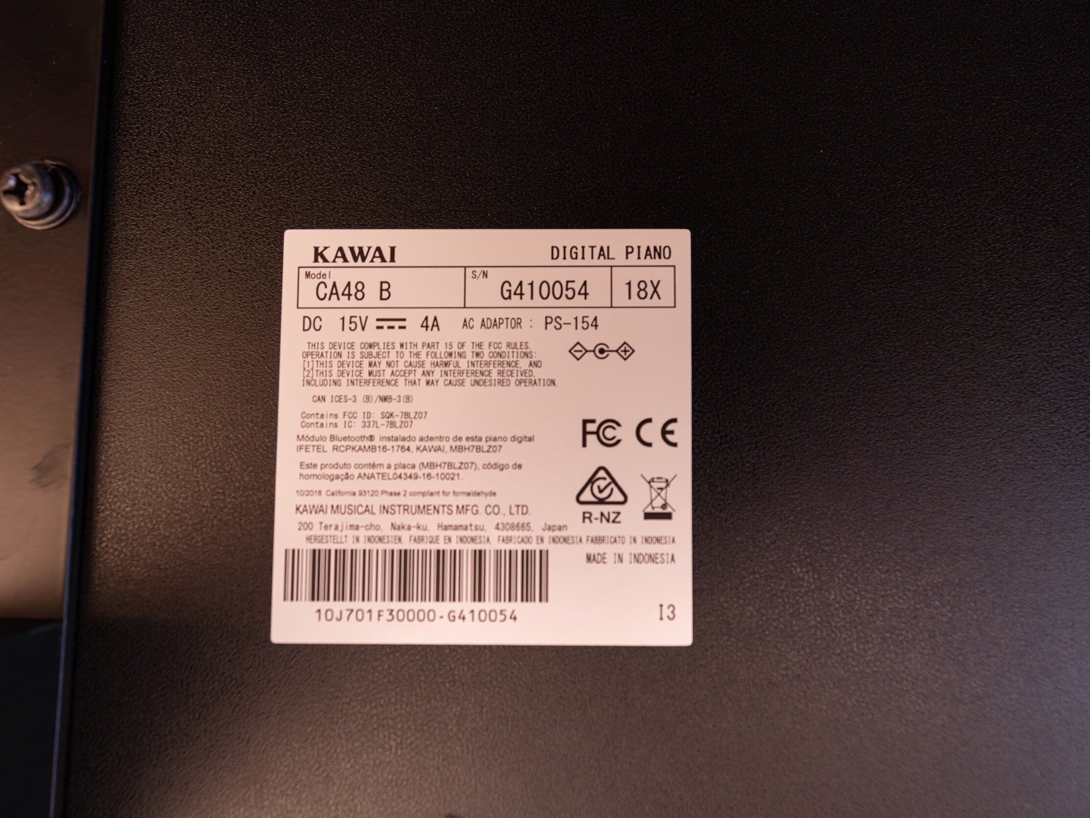 Solich Piano Cleveland - Kawai CA48B - Serial Number