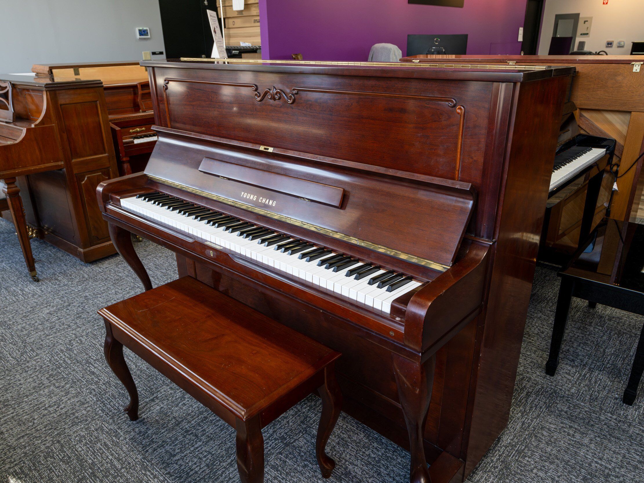 Solich Piano Pittsburgh - Young Chang U121 - Right Side