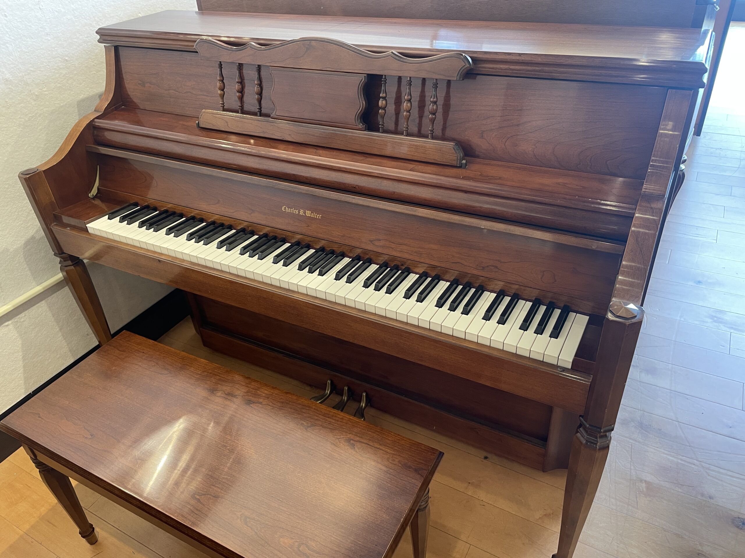 Charles R. Walter Cherry Console Upright Piano Charles R. Walter Cherry Console Upright Piano