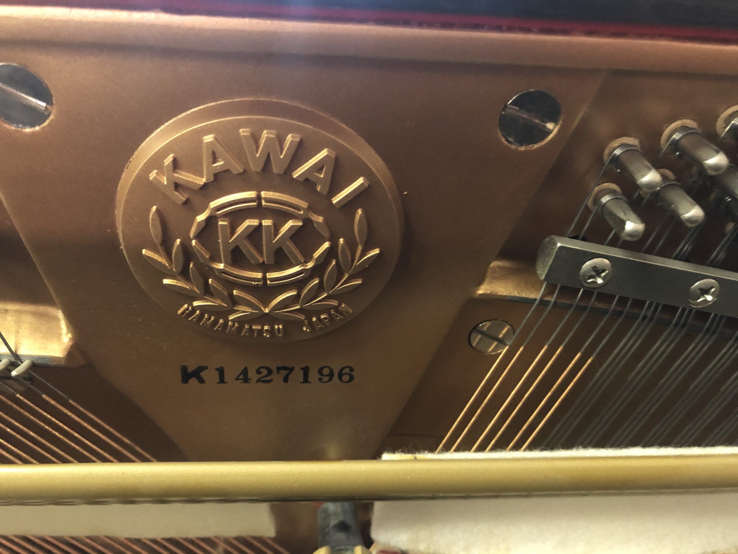 Kawai KS-2F K1427196 upright serial no Kawai KS-2F K1427196 upright serial no
