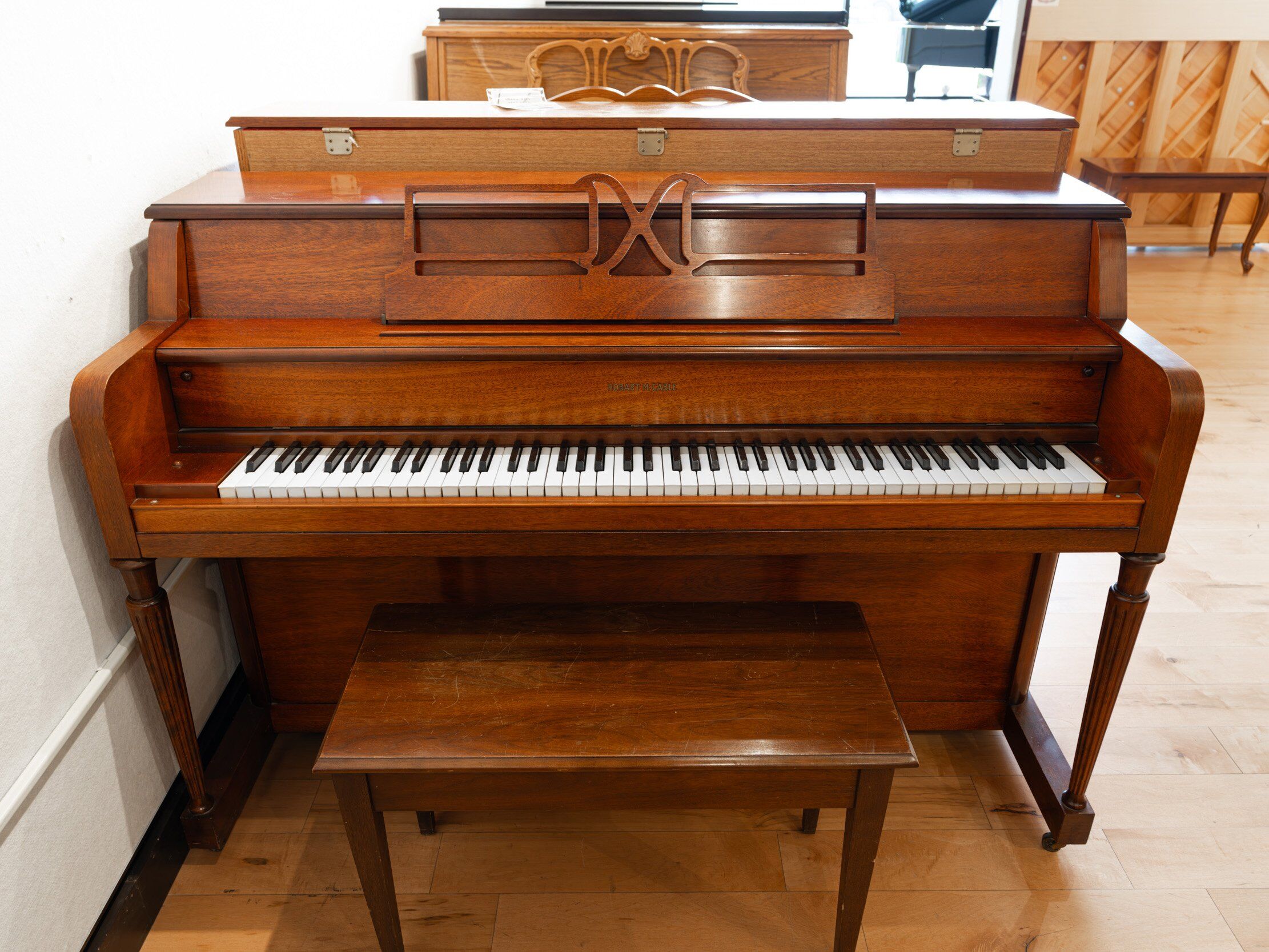 1966 Cherry Hobart M Cable Console 1060 | Used Pianos in Columbus