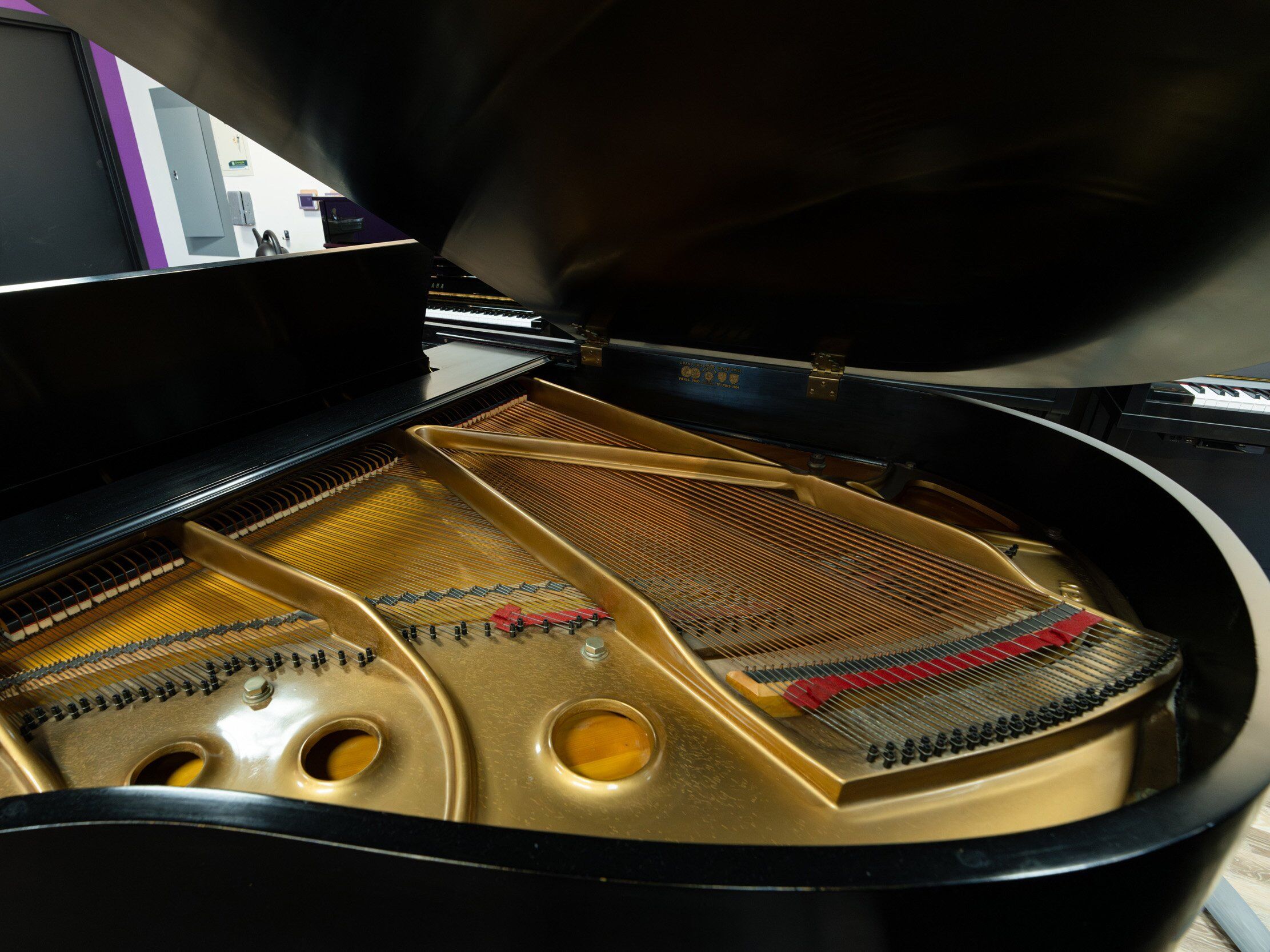 Solich Piano Pittsburgh - Baldwin M Satin Ebony - Soundboard Rear View