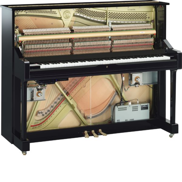 Yamaha U1TA Transacoustic Piano, view showing piano internal components