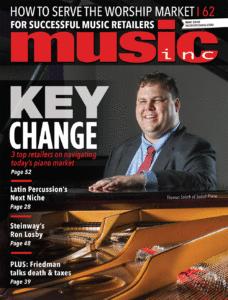 Music Inc Magazine, Solich Piano on cover