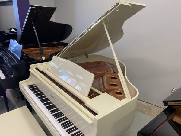 Kawai GE-1 Ivory Grand Piano sideview