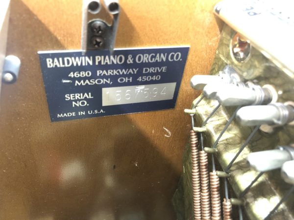 Baldwin Walnut Upright piano serial