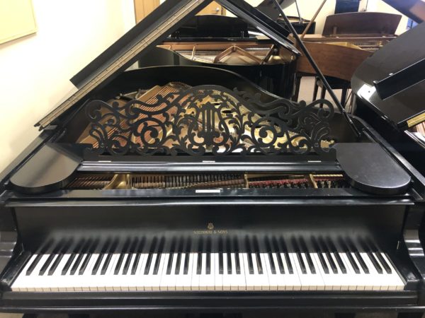 Steinway Model O grand piano front view