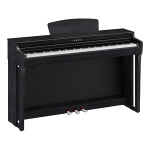 Yamaha CLP-725 Clavinova matte black upright piano