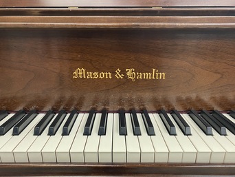 Mason and Hamlin Model A grand piano keys nameplate