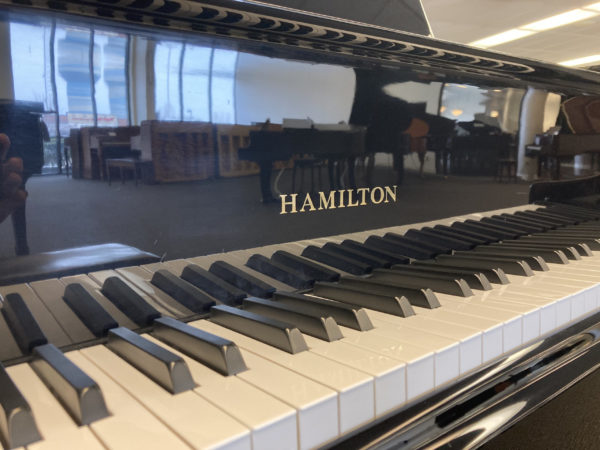 Hamilton H396 baby grand closeup of piano keys