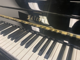 Falcone FV42T upright piano keys closeup