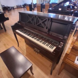 Essex EUP-116 upright piano top right view