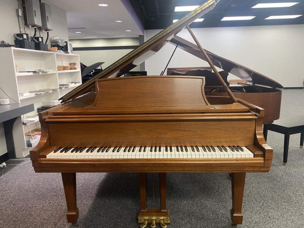 Steinway Model L Walnut front view