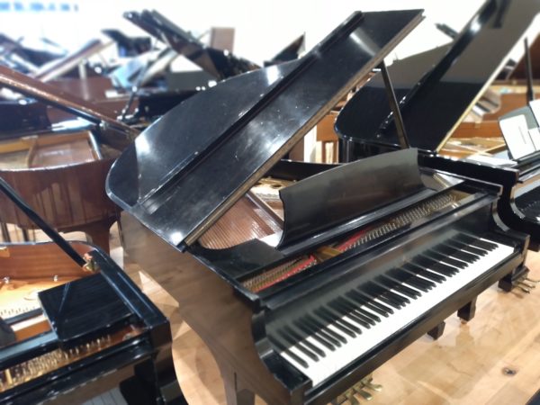 Used Steinway S grand piano left side view