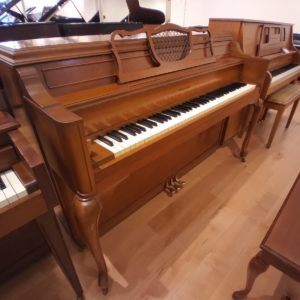 Story and Clark upright piano left angle view
