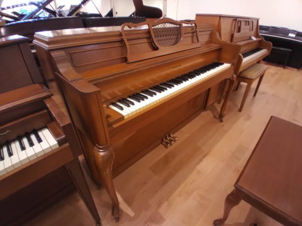 Story and Clark upright piano left angle view
