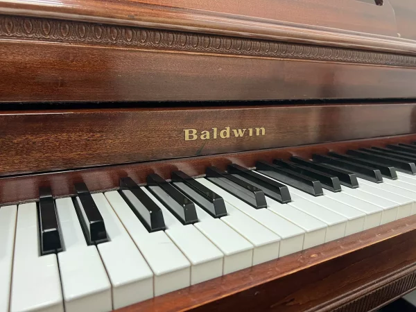 Baldwin Walnut Console Piano Keys View