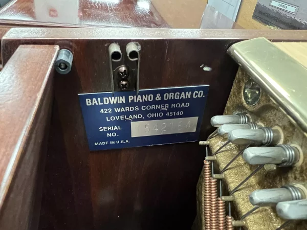Baldwin Walnut Console Piano Serial Number View