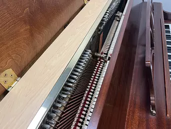 Baldwin Walnut Console Piano Sound Board View