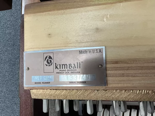 Kimball 413R Piano Serial Number View