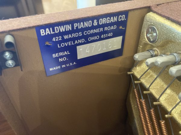 Baldwin Classic Console Piano Serial Number View