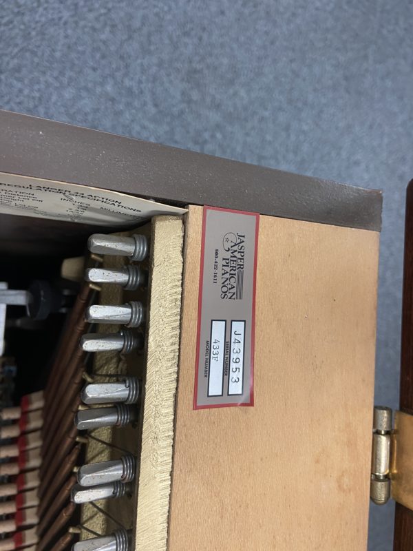Whittaker 433F Piano Serial Number View