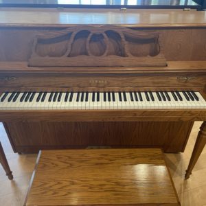 Yamaha M500 F Walnut Piano Front View