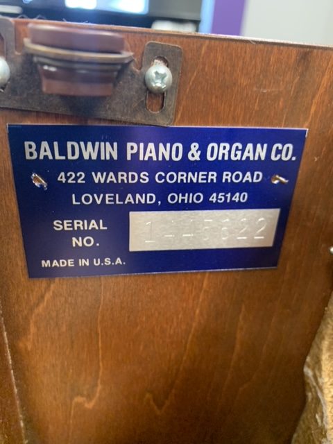 Baldwin 4051 Piano Serial Number View