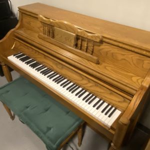 Charles R Walter 1048 OAK upright piano USED right side