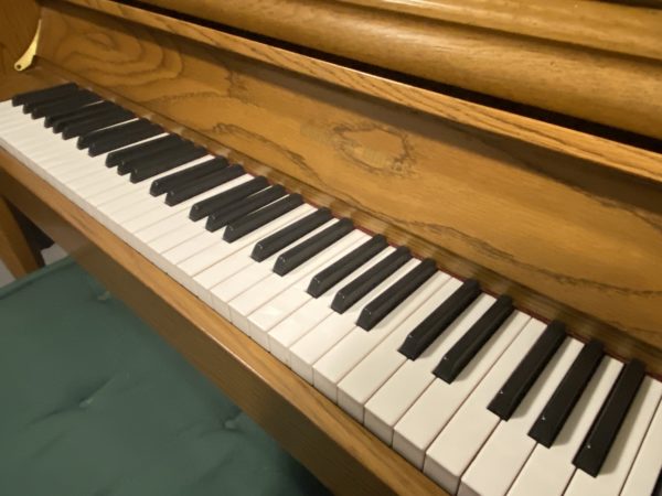 Charles R Walter 1048 OAK upright piano keys USED