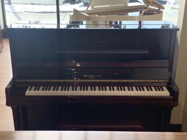 Hallet Davis Upright Piano - front view