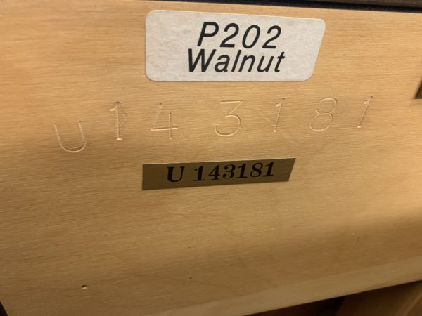 Yamaha P202 WAL Piano Serial Number View