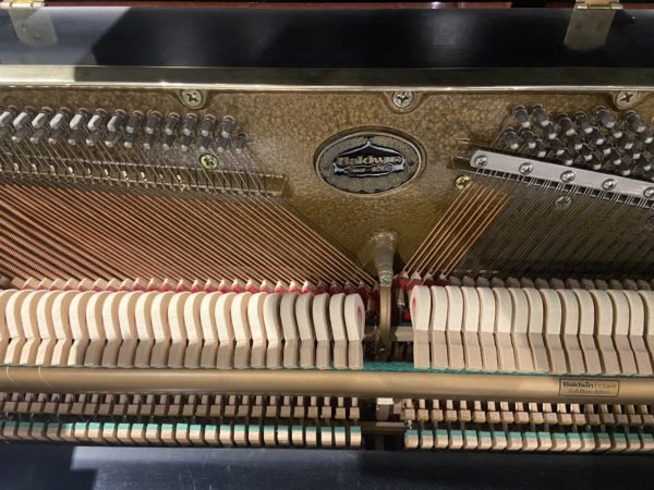 USED Baldwin 243HP upright piano logo hammers strings