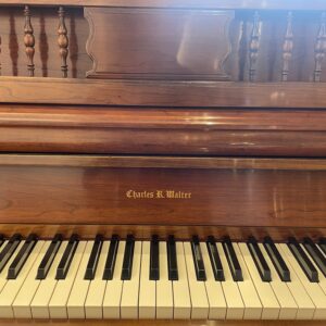 Charles R. Walter Cherry Console Upright Piano Keys